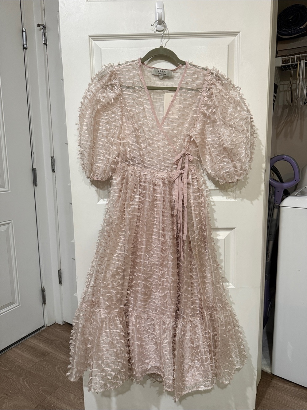 DREAM Sister Jane Fuss and Feathers Midi Wrap Dress NWT - Picture 2 of 8